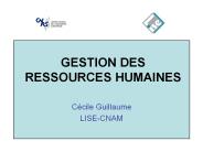 GESTION DES RESSOURCES HUMAINES