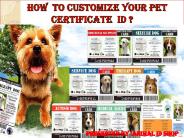 How  to customize your Pet Certificate  ID ?