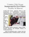 Country Club Group Inaugurated Its First Fitness Facility In Muscat PowerPoint PPT Presentation
