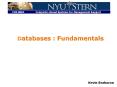 Databases : Fundamentals PowerPoint PPT Presentation