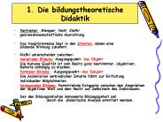 Vertreter: Weniger, Nohl, Klafki