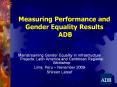Mainstreaming Gender Equality in Infrastructure Projects: Latin America and Caribbean Regional Workshop PowerPoint PPT Presentation
