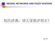 NEURAL NETWORKS AND FUZZY SYSTEMS