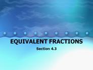 EQUIVALENT FRACTIONS