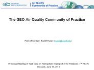 The GEO Air Quality Community of Practice