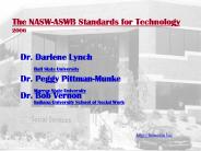 The NASW-ASWB Standards for Technology 2006