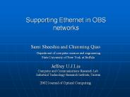 Supporting Ethernet in OBS networks