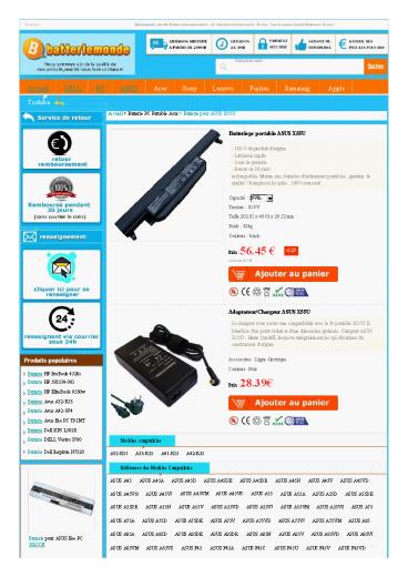 Batterie pour ASUS X55U