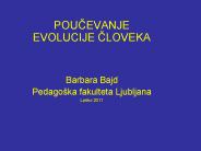 POUCEVANJE EVOLUCIJE CLOVEKA