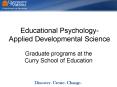 Educational Psychology- Applied Developmental Science PowerPoint PPT Presentation