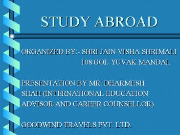 STUDY ABROAD presentation | free to download