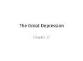 The Great Depression PowerPoint PPT Presentation