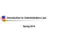 Introduction to Administrative Law PowerPoint PPT Presentation