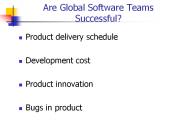 Are Global Software Teams Successful?