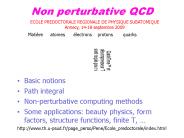 Non perturbative QCD