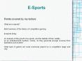 E-Sports PowerPoint PPT Presentation