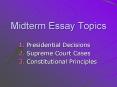 Midterm Essay Topics PowerPoint PPT Presentation
