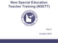 New Special Education Teacher Training (NSETT) PowerPoint PPT Presentation