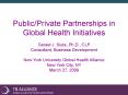 Public/Private Partnerships in Global Health Initiatives PowerPoint PPT Presentation