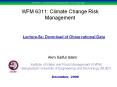 WFM 6311: Climate Change Risk Management PowerPoint PPT Presentation