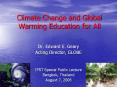Climate Change and Global Warming Education for All PowerPoint PPT Presentation