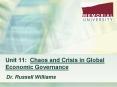 Unit 11: Chaos and Crisis in Global Economic Governance PowerPoint PPT Presentation