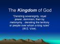 The Kingdom of God PowerPoint PPT Presentation