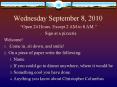 Wednesday September 8, 2010 PowerPoint PPT Presentation