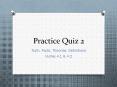 Practice Quiz 2 PowerPoint PPT Presentation
