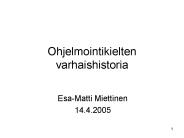 Ohjelmointikielten varhaishistoria