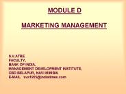 MODULE D