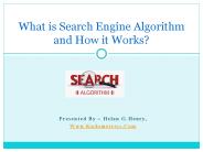 What is Search Engine and how it works?
