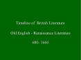 Timeline of British Literature PowerPoint PPT Presentation