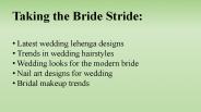 Taking the Bride Stride