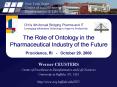The Role of Ontology in the Pharmaceutical Industry of the Future Providence, RI  -  October 29, 2008 PowerPoint PPT Presentation