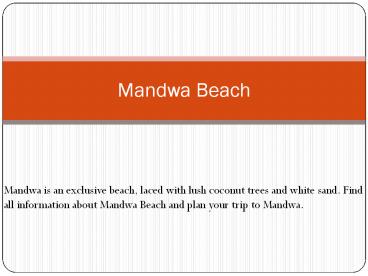 Mandwa Beach