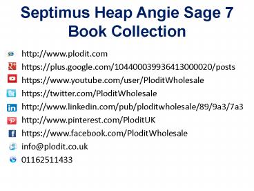 Septimus Heap Angie Sage 7 Books Collection (1)