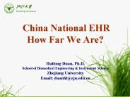 China National EHR How Far We Are?