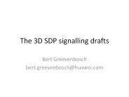 The 3D SDP signalling drafts