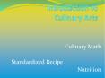 Introduction to Culinary Arts PowerPoint PPT Presentation