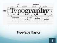 Typeface Basics