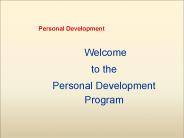 Personal Development