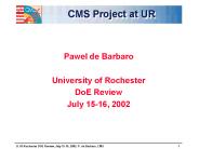 CMS Project at UR