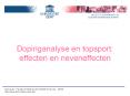 Dopinganalyse en topsport: effecten en neveneffecten PowerPoint PPT Presentation