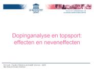 Dopinganalyse en topsport: effecten en neveneffecten