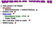 1. THE LEGACY OF WWII