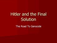 Hitler and the Final Solution