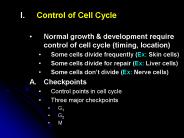 Control of Cell Cycle