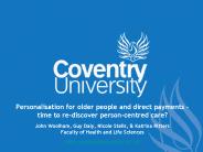 Personalisation for older people and direct payments 