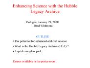Enhancing Science with the Hubble Legacy Archive